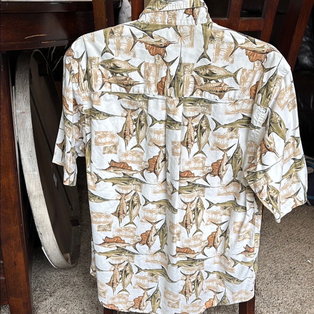 Puritan Casual Tan and Brown Button Down Shirt